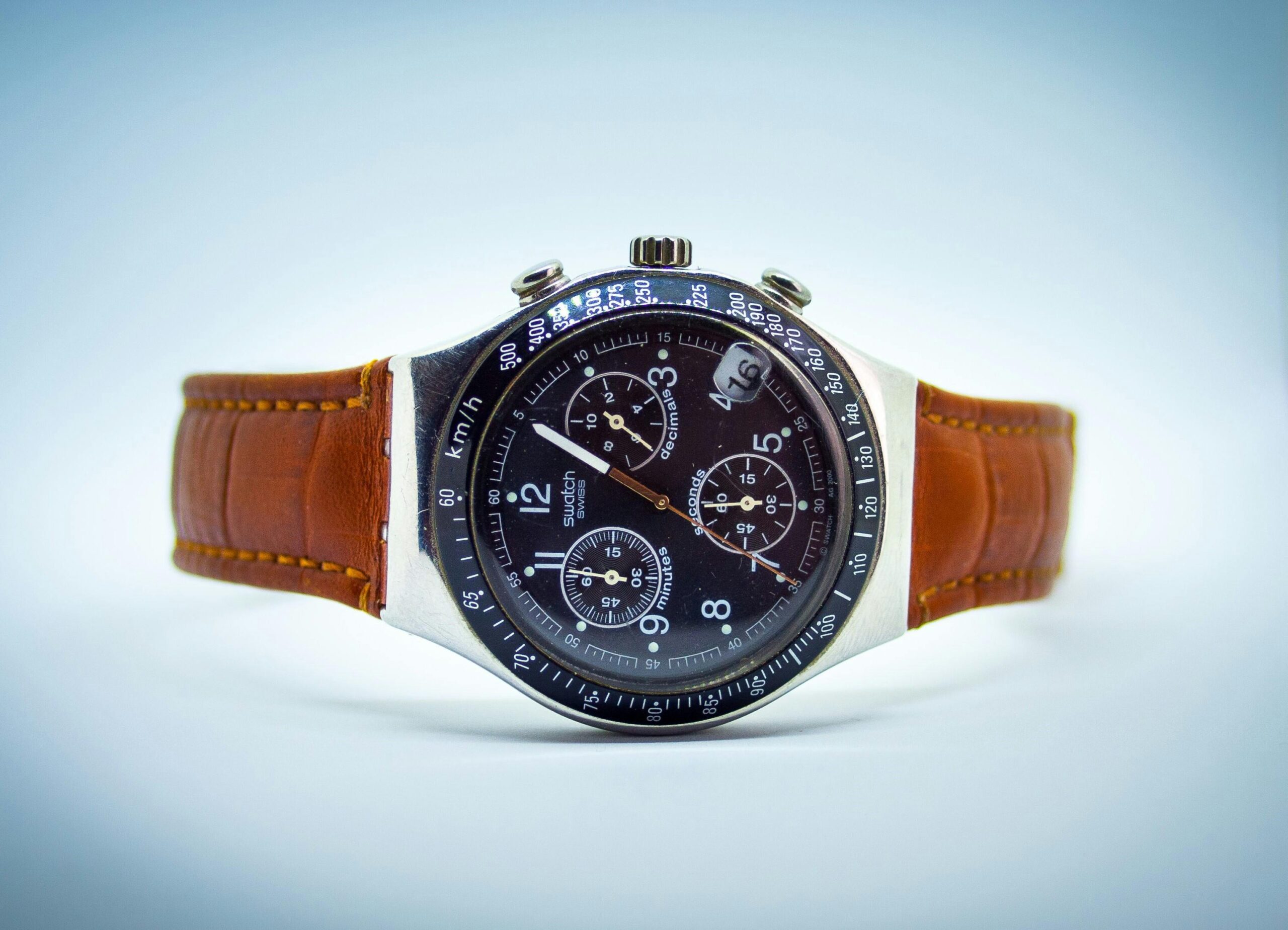 Swatch Chrono Classic Leather Watch