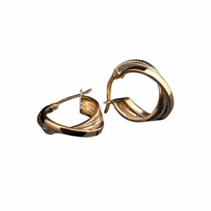 Aurora Luxe Twisted Gold Hoop Earrings