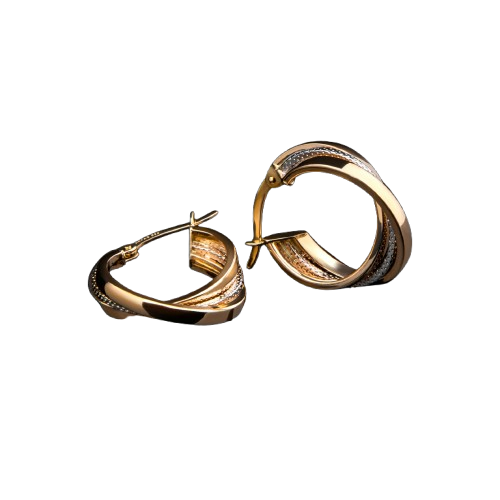 Aurora Luxe Twisted Gold Hoop Earrings